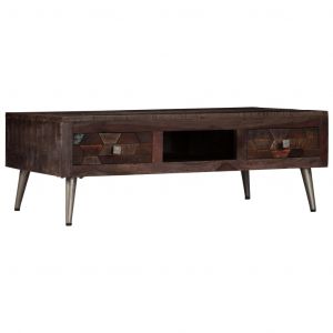 VidaXL Table basse Bois de récupération solide 100 x 60 x 35 cm