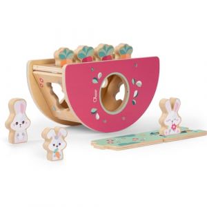 Chicco Jeu en Bois, Bunny Hill, Jeu Montessori, Jeux de Formes et d'équilibre, Plantez Votre Propre Jardin Potager, 3 Personnages exclusifs, Jeux pour Filles, pour bébés 2+ Ans, Idée Cadeau