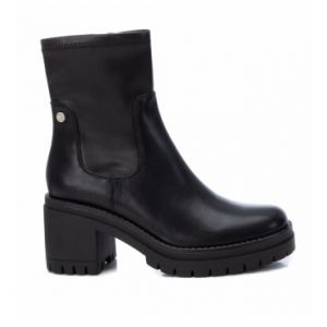 Xti Bottines unies à tige élastique, bout rond et talon bloc Noir - Taille 37
