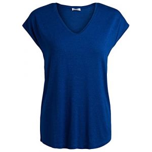 Image de Pieces Pcbillo Tee Lurex Stripes Noos, T-Shirt Femme, Bleu (Surf The Web), XS