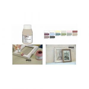 Kreul 75112 - Chalky Peinture à la craie, Cream Cashmere, bouteille plastique de 500 ml, couleur douce - mate, couvrant comme une crème, séchage rapide, pour des effets de look usé