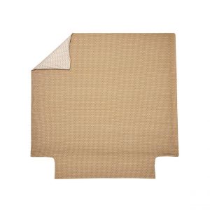 Blanc des vosges Housse de couette percale DANDY Ocre