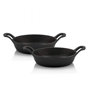 BBQ-Toro Set de poêles de service (2 pièces) ronde Ø 20 cm Sauteuse en fonte