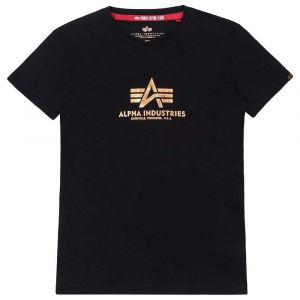 Image de Alpha industries T-shirt à Manches Courtes Basic Foil Print S Black / Gold