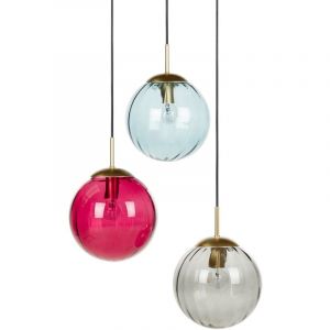 Beliani Lustre à 3 Emplacements d'Ampoule en Métal Multicolore Elégant Kangaroo