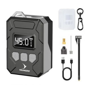Mini Pompe à vélo, YOUNGDO Gonfleur Electrique Portable Rechargeable sans Fil, Compresseur À Air Portatif pour Vélos, Balles, Motos