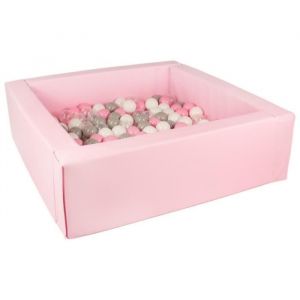 Piscine à balles carrée pour enfant - VELINDA - 244018b-1.1t.8b.9 - 200 balles - Multicolore