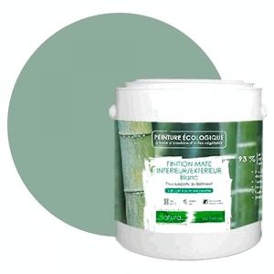 Vert Sauge-Peinture naturelle &eacute;cologique int&eacute;rieur ext&eacute;rieur aspect mat Natura - 2.5L