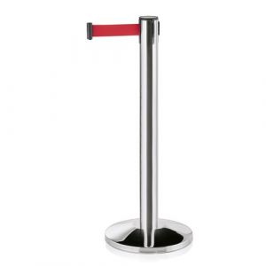 WAS 1315 145 Poteau de délimitation en Acier Inoxydable Rouge 450 cm