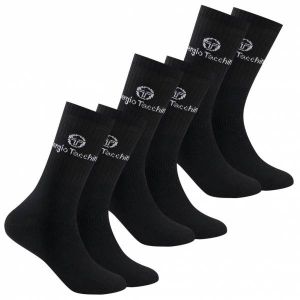 Sergio Tacchini Unisexe Chaussettes de tennis 3 paires noir 93230732