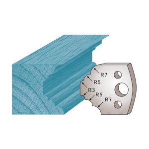 Diamwood Platinum Jeu de 2 fers profilés Ht. 40 x 4 mm quart de rond et congé M21 pour porte-outils de toupie
