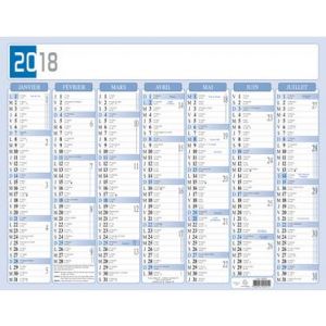 Exacompta 34202E - Calendrier semestriel 7 mois année 2011 (33.5 x 43 cm)