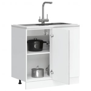VidaXL Armoire De Cuisine Porto Gris Béton Bois D'ingénierie
