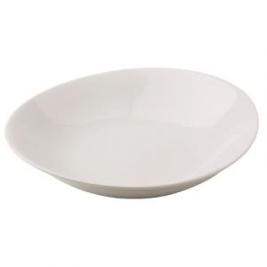 Visiodirect Lot de 12 assiettes creuses ovales eo porcelaine l210 x lg195 mm