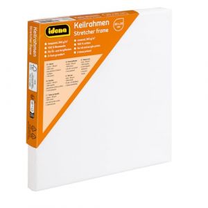 Idena 60008 Toile 100% Coton 380 g/m² pour Peinture à l'huile et Acrylique Blanc 20 x 20 cm