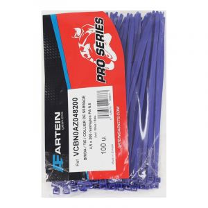 Lot de 100 colliers de serrage nylon Artein Rilsan