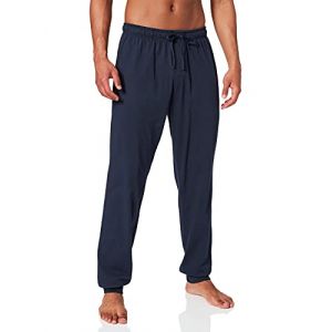 Image de Schiesser Mix & Relax, Pantalon de pyjama Homme, Bleu