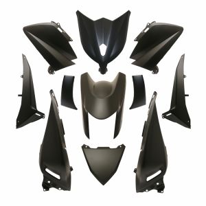 Carrosserie/carenage maxiscooter adaptable yamaha 530 tmax 2012>2014 noir mat (kit 11 pieces) p2r