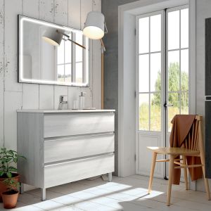 Cosyneo - Meuble de salle de bain - PALMA et miroir Led VELDI - 60cm