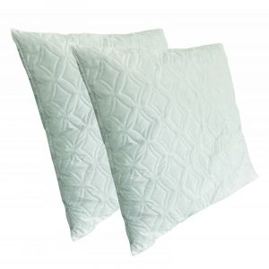Linge - Lot de 2 Oreillers Fermes 60x60cm à flocon mémoire de Forme, Coussin carré antiacarien et anti allergénique linge.