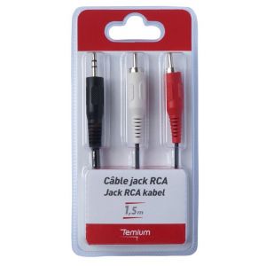 Temium Cable audio RCA / MINI JACK 3.5MM