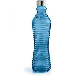 Quid Bouteille En Verre Bleu Rustique - 1 L