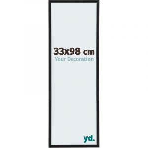 Yd. - Cadre Puzzle 33x98 cm - Noir Mat - Plastique - Annecy.