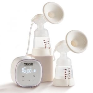 Tire Lait - VEVOR - 110 x 110 x 74 mm,4 Modes 16 Niveaux Aspiration 300 mmHg,Écran LED pour Voyage Maison Allaitement