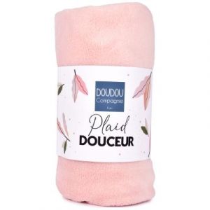 Doudou et Compagnie Plaid Douceur - Rose