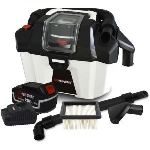 X-Performer Aspirateur Eau et Poussière - Xperformer XPVC20LIBL-10L - compact Brushless - Batterie 4 Ah et chargeur inclus