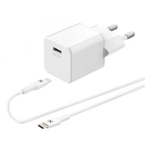 Wefix Chargeur secteur 20W + Cable USB-C 1m blanc