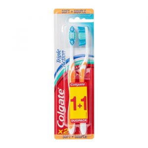 Image de Colgate Brosse à Dents Triple Action - Souple - Lot de 3