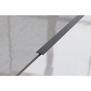 Ilcom - Bande murale décorative en acier inoxydable 2cm x 270cm - Noir satiné