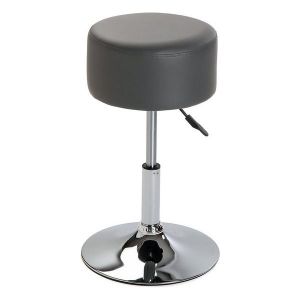 Image de Home Tabouret Gris Métal Cuir Synthétique (38,5 x 39 x 57-67 cm)