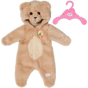 Zapf Creation BABY born Tenue d’ours 836088 - Grenouillère pour Ours avec matière très douce, pour les poupées de 43 cm - Convient aux enfants dès 3 ans