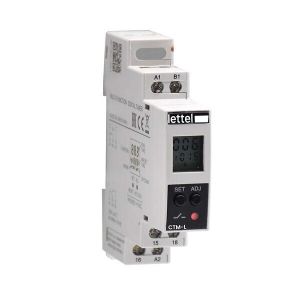 LETTEL - Minuterie éléctronique avec afficheur LCD. 17 fonctions - 1 relais 8A - 1 module - CTM-L
