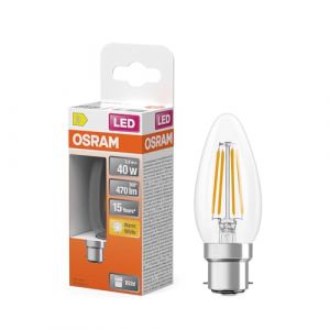 Osram BTE1 LED FLAM fil 4W=40 B22 chaud