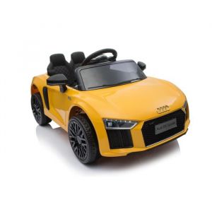 Image de Audi R8 Spyder Jaune Voiture Electrique (2x35W) pour enfant, 100 x 59 x 44 cm - Marche avant et arrière, Phares fonctionnels, Musiqu