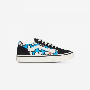 Vans Old Skool Flowers Noir/bleu - B&eacute;b&eacute; -