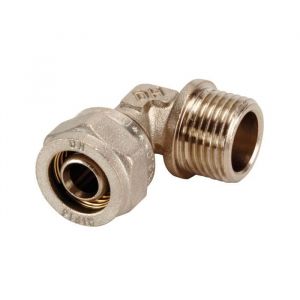 Dipra Raccord Alize'o coude m&acirc;le 15/21 tube D.16mm