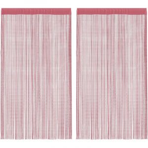 VidaXL Rideaux à fils 2 pcs rose 100x250 cm