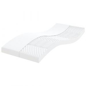 VidaXL Matelas en mousse blanc 100x200 cm 7 zones dureté 20 ILD, matelas de lit, matelas rafraîchissant, matelas souple, matelas simple