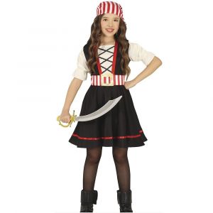 FIESTAS GUIRCA D&eacute;guisement Pirate pour Fille - D&eacute;guisement de Pirate incl. Robe & Foulard 10-12 ans
