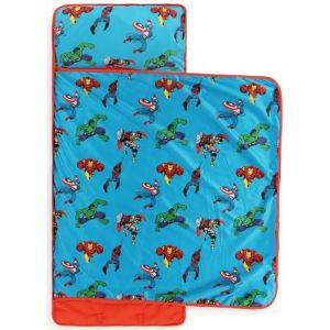 Tapis de sieste Marvel Comics Avengers pour enfant sac de couchage doux avec oreiller int&eacute;gr&eacute; pour l&rsquo;&eacute;cole.