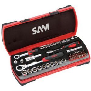 Sam Outillage Coffret Cliquets Et Douilles Traversantes