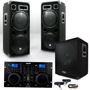 Ibiza Sound Pack 15215 Sonorisation 2800W Caisson bi-amplifié + COMBO Gemini CDM-4000