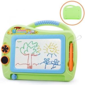 Ardoise Magique Tableau,Planche À Dessin Magnétique Pour Enfant Tablette De Croquis Effaçable Jouets Créatifs Avec 2 Timbres Pour