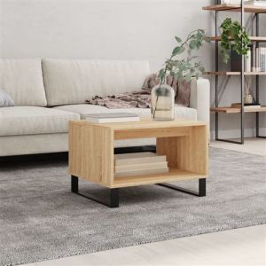 VidaXL Table basse chêne sonoma 60x50x40 cm bois d'ingénierie
