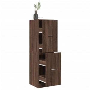 VidaXL Armoire apothicaire chêne marron 40x41x144,5 cm bois ingénierie, coffre d'apothicaire, meuble d'apothicaire, coffre à tiroirs d'apothicaire