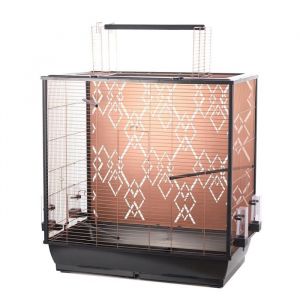 Duvo + Cage Copper Alix 78 x 48 x 81,5 cm - 9,18 kg - Noir et cuivre - Pour oiseaux